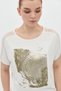 Women's Printed Crew Neck Short Sleeve Knitted T-Shirt 20Y311900820 Sequined T-Shirt - 3