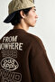 Supply - Brown - Oversize Fit Crew Neck - Men's Sweatshirt