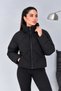 Women's Wide Collar Diamond Patterned Oversize Puffer Coat - 3
