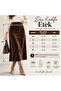 Seat Brown Tight Skirt - 5