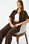 Patterned Wrinkled Fabric Shirt and Pants Set - 8