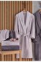 6 Piece 3D Embroidered Premium Bamboo Family Bathrobe Set (Contains 70% Bamboo Fiber) - 3