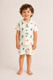Palm Tree Patterned Report Boy's Shorts Pajama Set - 4
