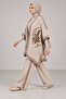 Women's 3-piece set with turtleneck blouse and poncho pants - 5