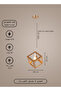 Industrial Cube Ceiling Light - Gold Metal Chandelier - 6