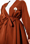 Women's Belt Detailed Plain Jacket and Trousers Top and Bottom Set 2150 - 2
