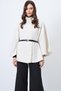 Beige Belt Detailed Cashmere Cape Coat Vs01652
