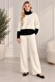 Women's turtleneck blouse and pants 2-piece knitwear set - 4