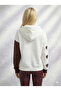 Women's Hooded Three Thread Sh Fleece-Lined Double Color Sleeve Detailed Heart B Printed Soft Textured Cotton Inside Long - 3