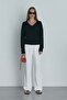 White Dalie Pleated Trousers