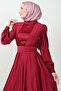 Milanda Hijab Evening Dress Claret Red - 5