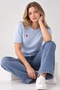 Women's Short Sleeve Heart Detailed Sweater - 3