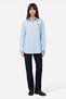 Women's Blue Embroidered Oversize Long Sleeve Shirt - 5