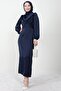 Naz Hijab Evening Dress Dark Blue - 2