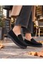 Rolly Women's Black Suede Penny Moccasin Women's Loafer Shoes - 2