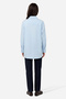Women's Blue Embroidered Oversize Long Sleeve Shirt - 3