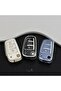 Audi Compatible A7, A6, A5, A4, A3, A1, 8P, 8L, B6, B7, B8, C5, C6, 4F, Tt, Rs, Q3, Q5, Q7 Silver Edge Tpu Key Case Cover (White) - 8