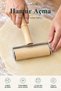 Cylinder Dough Rolling Apparatus Wooden Roller Stainless Steel Body 17X10.6 cm
