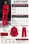 Women's Front Sleeves with Bead Embroidery Tansel Fabric Bambir Ceken Pant Suit - 2