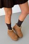 Suede Inside Plush Thick Sole Women's Boots Brown
