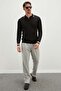 Half-Zip Striped Polo Collar Knit Sweater - 4
