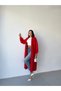 Red Bearded Long Cardigan - 4