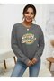 Women's Long Sleeve Crew Neck Viscose Two Thread Blouse - 4