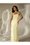 Halter Neck Maxi Dress with Scarf Detail Yellow