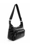 Women's Adjustable Cross Strap Multi-Compartment Faux Leather Shoulder Bag Lezard - 4
