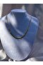 Blue Sequin Necklace Stainless Steel