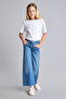 Elastic Waist Wide Leg Light Blue Girls' Jean Trousers H6242A8/Nm39
