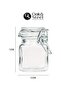 12-Piece Food Storage Glass Mini Jars with Top Clip Clear 7.2cm - 3
