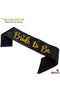 Bachelorette Party Decoration, Wedding Decoration, Sash (Black & Golden Glitter Bride to be) - 3