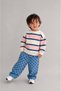 Girls' and Boys' Cotton 3-Ply Sweatshirt Checked Jeans Pants Top and Bottom Set 3-10 Years - 3