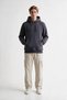 3-Stripe 2-Pocket Hooded Kangaroo Pocket Casual Sweatshirt - 9