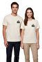 California Bear Printed Beige T-Shirt 100% Cotton Comfortable Fit