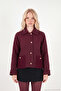 Buttoned Wool Blend Coat with Pocket Detail Women's Coat 6811140 - 5