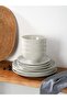 12 Piece Stoneware Dinnerware Set with Linen Finish, Set for 4, Scratch Resistant - 4