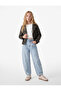 Barrel Denim Trousers with Pockets, Loose Fit, Cotton