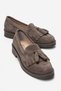 Mi̇li̇na Mink Suede Tasseled Genuine Leather Women's Loafer Shoes