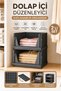 2-Pack Closet Organizer - Foldable Sliding Shelf Stackable Clothing Organizer