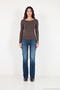 Kayık Yaka Basic Long Sleeve Blouse Women's Bluz 5867061 - 3