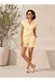 Summer Comfort! Women's Polo Collar Short Sleeve T-Shirt and High Waist Elastic Shorts Two-Piece Set - 4