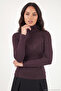 Slim Fit Turtleneck Slim Blouse Women's Bluz 5866880 - 3