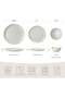 12 Piece Stoneware Dinnerware Set with Linen Finish, Set for 4, Scratch Resistant - 5