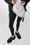 Santia Black Matte Patent Leather Women's Thick-Soled Loafer Shoes - 3