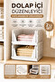 2-Pack Closet Organizer - Foldable Sliding Shelf Stackable Clothing Organizer