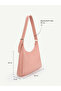 Pink Shk352 Faux Leather, Zippered, Adjustable Strap Women's Daily Hand, Arm and Shoulder Bag - 7