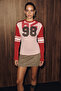 Barca women's printed and padded long sleeve red - pink t-shirt