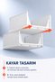 4-Piece Closet Organizer - Foldable Sliding Shelf Stackable Clothing Organizer - 3